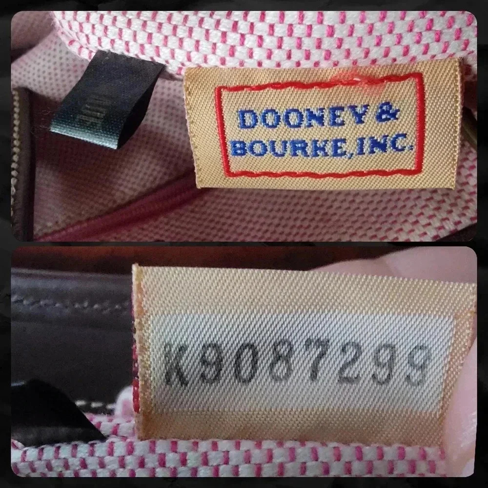 Dooney & Bourke Giraffe Print Safari Tote Brown Leather Canvas Bag - Picture 14 of 16